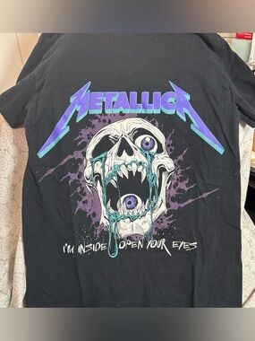 Metallica Men's Black Graphic Band T-Shirt - Skull Design